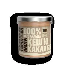 Замінник харчування TOM Горіхова Паста у скляній банці 300 г кеш`ю какао боби (21250-01)