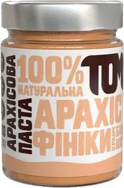 Замінник харчування TOM Арахісова Паста у скляній банці 300 г фініки кранч білий шоколад (20860-01)