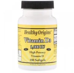 Витамины и минералы Healthy Origins Vitamin D3 1000 IU 180 softgels (11144-01)