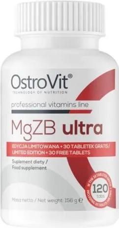 Вітаміни та мінерали OstroVit MgZB Ultra 120 tab (5903246220254)