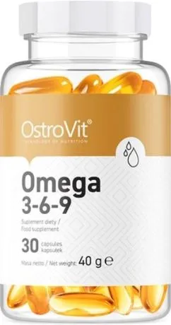 Витамины и минералы OstroVit Omega 3-6-9 30 caps (5903246228083)