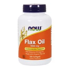 Натуральна добавка Now Foods Flax Oil 100 капсул (08542-01)