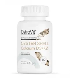 Вітаміни та мінерали OstroVit Oyster Shell Calcium D3 + K2 90 tabs (5903933903255)