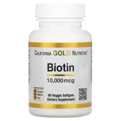 Витамины и минералы California Gold Nutrition Biotin 10 000 mcg 90 veg softgels (898220011704)