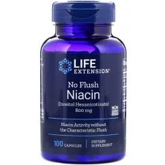 Вітаміни та мінерали Life Extension No-Flush Niacin 640 mg 100 caps (737870373100)