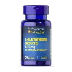 Натуральна добавка Puritan's Pride L-Glutathione (Reduced) 500 mg 30 капсул (18911-01)