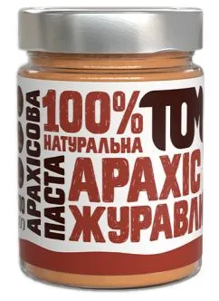 Замінник харчування TOM Арахісова Паста у скляній банці 300 г журавлина (20859-01)