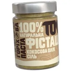 Замінник харчування TOM Горіхова Паста у скляній банці 300 г фісташка кокосова олія сіль (21253-01)