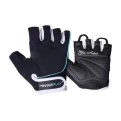 Перчатки для тренировок PowerPlay Womans Fitness Gloves Black-Blue 1750/XS size (21423-01)
