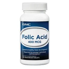 Вітаміни та мінерали GNC Folic Acid 400 mkg 100 veg tabs (06344-01)