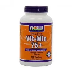 Вітаміни та мінерали Now Foods Vit-Min 75+ iron-free 90 tabs (03870-01)