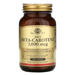 Вітаміни та мінерали Solgar Dry Beta-Carotene 3,000 mcg 250 tab (033984002319)