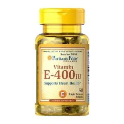 Вітаміни та мінерали Puritan's Pride Vitamin E-180 mg (400 IU) 50 softgels (08771-01)