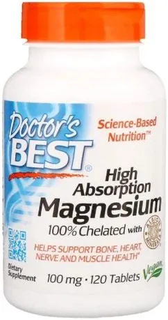 Вітаміни та мінерали Doctor's Best Magnesium High Absorption 120 tabs (753950000254)