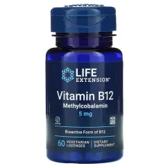 Вітаміни та мінерали Life Extension Vitamin B-12 methylcobalamin 5 mg 60 veg lozenges (737870153764)