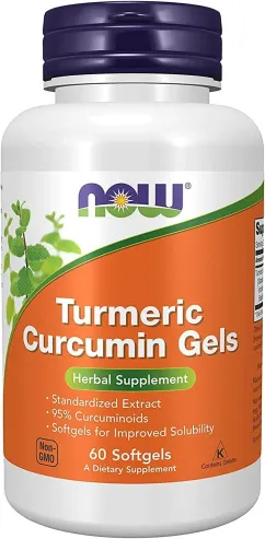 Натуральна добавка Now Foods Turmeric Curcumin Gels 60 капсул (18546-01)