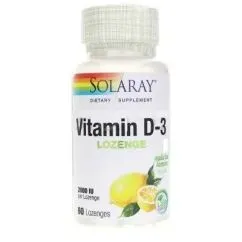 Витамины и минералы Solaray Vitamin D3 2000 IU (50 mcg) 60 lozenges (076280796452)
