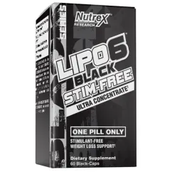 Жироспалювач Nutrex Lipo 6 Black Stim-Free Ultra Concentrate 60 капсул (11633-01)