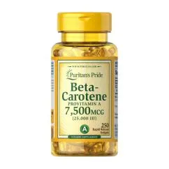 Витамины и минералы Puritan's Pride Beta-Carotene 7,500 mcg 250 softgels (18947-01)