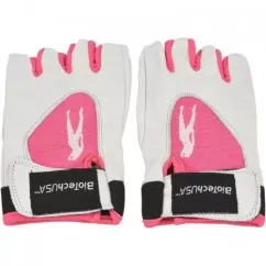 Перчатки для тренировок Biotech Lady 1 White-Pink XL size (06301-03)