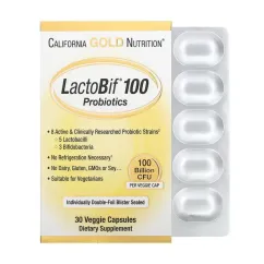 Пробіотик California Gold Nutrition LactoBif Probiotics 100 Billion 30 veg caps (21583-01)