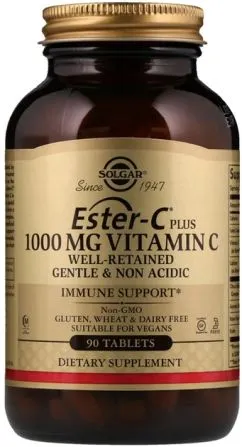 Вітаміни та мінерали Solgar Ester-C plus 1000 mg Vitamin C 90 tab (033984591967)