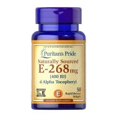 Вітаміни та мінерали Puritan's Pride Naturally Sourced E-268 mg (400 IU) 50 softgels (10580-01)