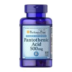 Витамины и минералы Puritan's Pride Pantothenic Acid 500 mg 100 caplets (09258-01)