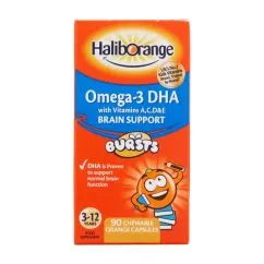 Вітаміни та мінерали Haliborange Omega-3 DHA + Vits A,C & D Brain Support 90 chew tab (21221-01)