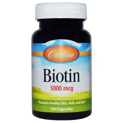Вітаміни та мінерали Carlson Labs Biotin 5000 mcg 100 caps (088395249204)