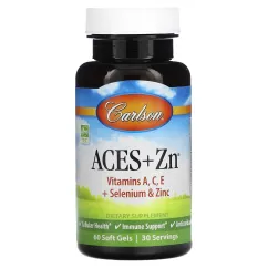 Вітаміни та мінерали Carlson Labs ACES Vitamins A,C,E + Selenium & Zinc 60 soft gels (088395044205)