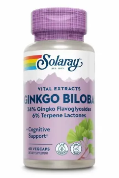 Натуральна добавка Solaray Ginkgo Biloba Leaf Extract 60 капсул (20479-01)