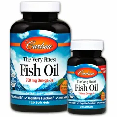 Витамины и минералы Carlson Labs The Very Finest Fish Oil 120+30 soft gels (088395016448)