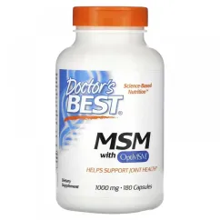 Натуральна добавка Doctor's Best MSM with OptiMSM 180 капсул (18841-01)