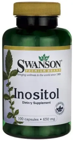 Витамины и минералы Swanson Inositol 650 mg 100 caps (087614018744)