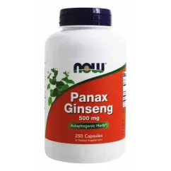 Натуральна добавка Now Foods Panax Ginseng 500 mg 250 капсул (18855-01)