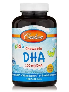 Вітаміни та мінерали Carlson Labs Kid's Chewable DHA 100 mg 180 soft gels (088395157202)