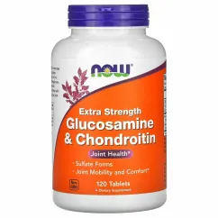 Натуральна добавка Now Foods Extra Strength Glucosamine & Chondroitin 120 таб (21179-01)