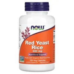Натуральная добавка Now Foods Red Yeast Rice 600 mg 120 капсул (20111-01)
