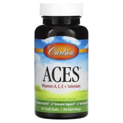 Вітаміни та мінерали Carlson Labs ACES Vitamins A,C,E + Selenium 50 sgels (088395044304)