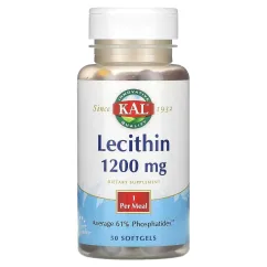 Натуральна добавка KAL Lecithin 1200 mg 50 капсул (21172-01)