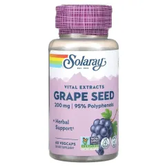 Натуральна добавка Solaray Grape Seed Extract 200 mg 60 капсул (20244-01)