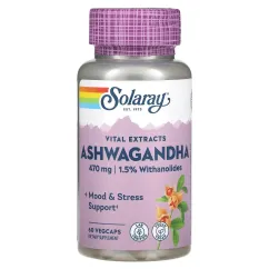 Натуральна добавка Solaray Ashwagandha 470 mg 60 капсул (22828-01)