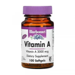 Витамины и минералы Bluebonnet Nutrition Vitamin A 3000 mcg 100 softgels (743715002982)