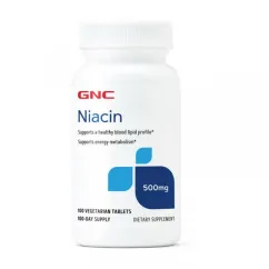 Витамины и минералы GNC Niacin 500 100 veg tab (07555-01)