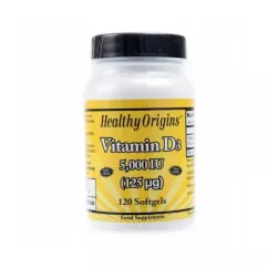 Витамины и минералы Healthy Origins Vitamin D3 5000 IU 120 softgels (10718-01)