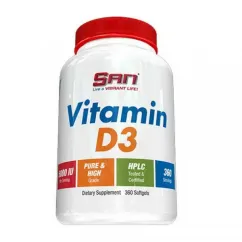 Вітаміни та мінерали SAN Vitamin D3 5000 IU 360 softgels (10874-01)