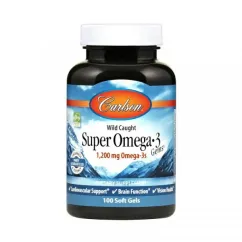 Вітаміни та мінерали Carlson Labs Super Omega-3 1200 mg wild caught 100 soft gels (18431-01)