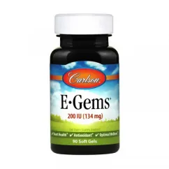 Вітаміни та мінерали Carlson Labs E-Gems 200 IU (134 mg) 90 soft gels (18484-01)