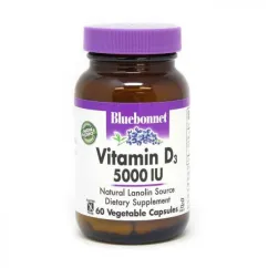 Вітаміни та мінерали Bluebonnet Nutrition Vitamin D3 5000 IU (125 mcg) 60 veg caps (743715003682)